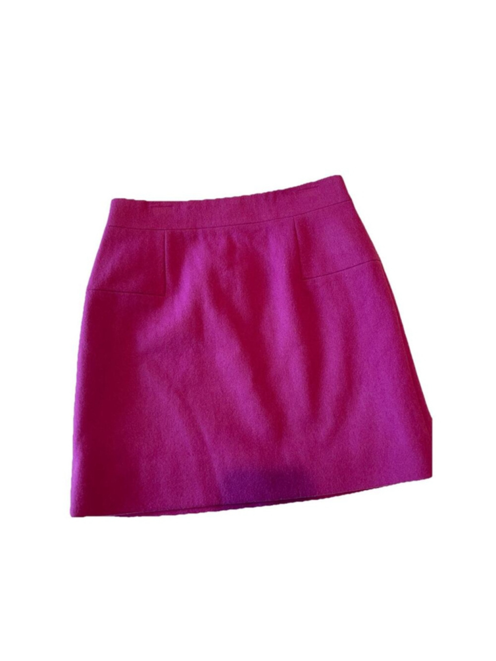 J Crew Classic Fuschia Pink Mini Skirt in Felted Wool Blend Academia 00